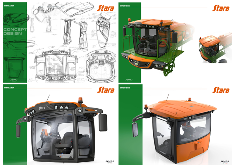 AMV Design - Stara - cabin of imperador agricolture machine