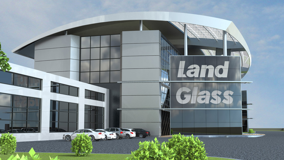 Landglass esterni edificio architettura disegno architettonico Exteriors design architecture constructive development