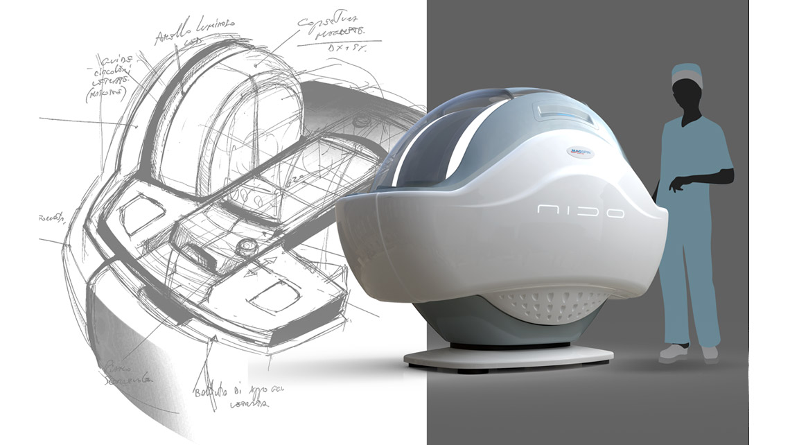 LICI MEDICAL macchina per la risonanza magnetica neonatale, Medical design, design medicale, hospital equipment,strumenti medicali, attrezzature ospedaliere, baby MRI, Magnetic resonance imaging machine for babies, RM infantile, neonatal MRI, risonanza per neonati con incubatrice