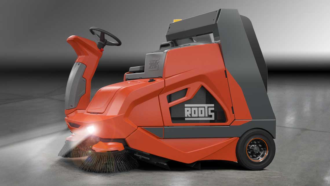 AMV Design - ROOTS MULTICLEAN LTD, spazzatrice uomo a bordo RB 120, Roots Scrub, pulizia industriale, industrial cleaning machine, sweeper