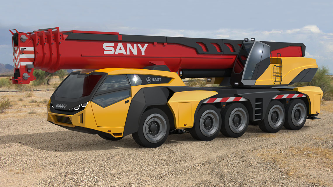 AMV Design SANY gru mobile all terrain crane, Lotus Prize International Industrial Design and Innovation Competition