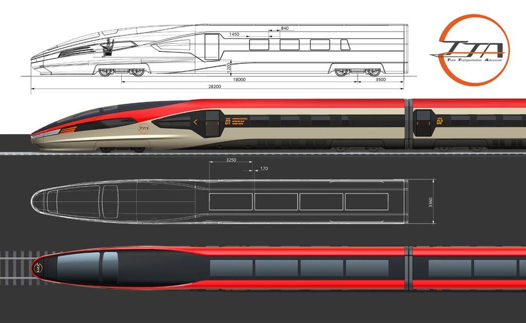 AMV Design - Treno Metropolitano Concept  - Metropolitan Train - Train Design - Innotrans Berlin - High-speed rail - high speed train - treno ad alta velocità - concept treno - treno design - locomotiva - trasporto su rotaia - treno fututistico