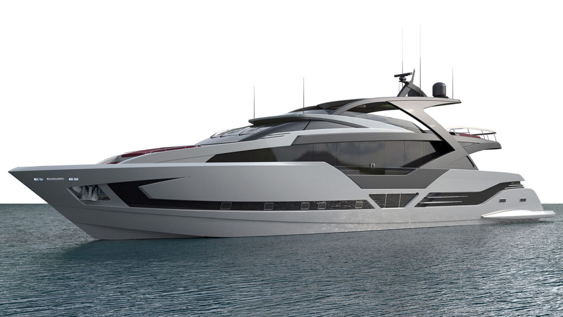 AMV Design Yacht concept of Mega Yacht 88' 128'