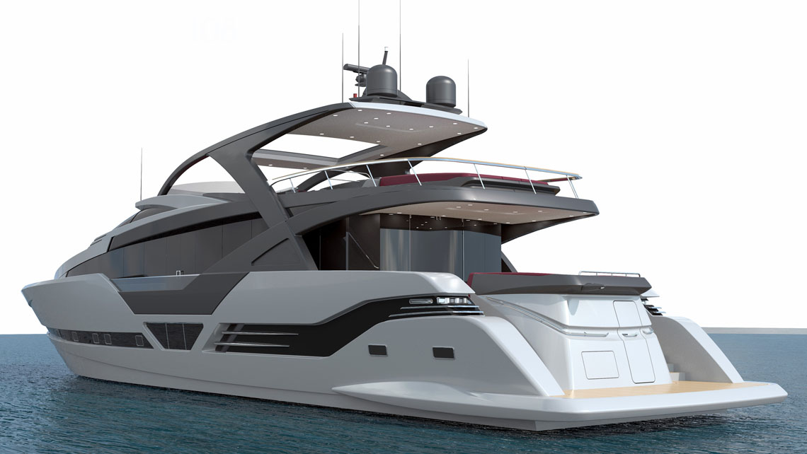 AMV Design Yacht concept of Mega Yacht 88' 128'