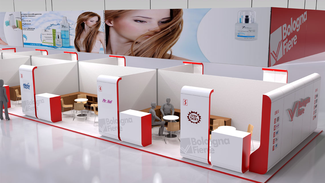 AMV Design_stand Bologna Fiere Cosmoprof Las Vegas 2012 North America