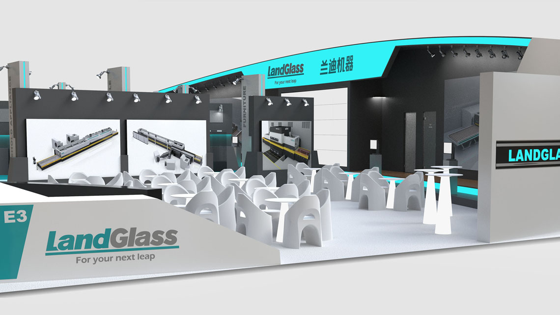 AMV Design allestimento stand espositivo Landglass Chinaglass 2015