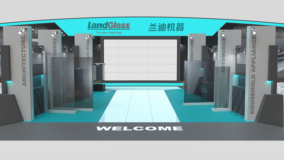 AMV Design allestimento stand espositivo Landglass Chinaglass 2015